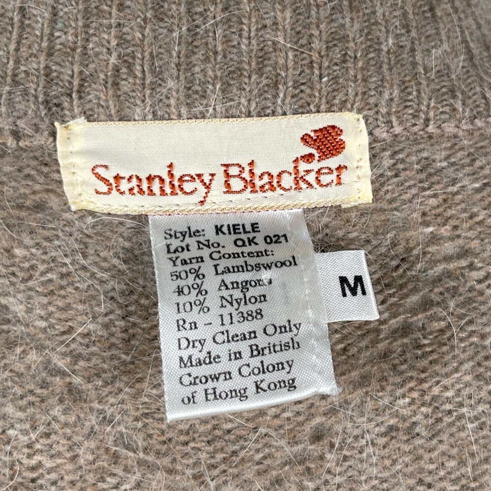 Vintage Stanley Blacker Angora Lambswool Embroidered Cardigan Medium - Picture 10 of 13